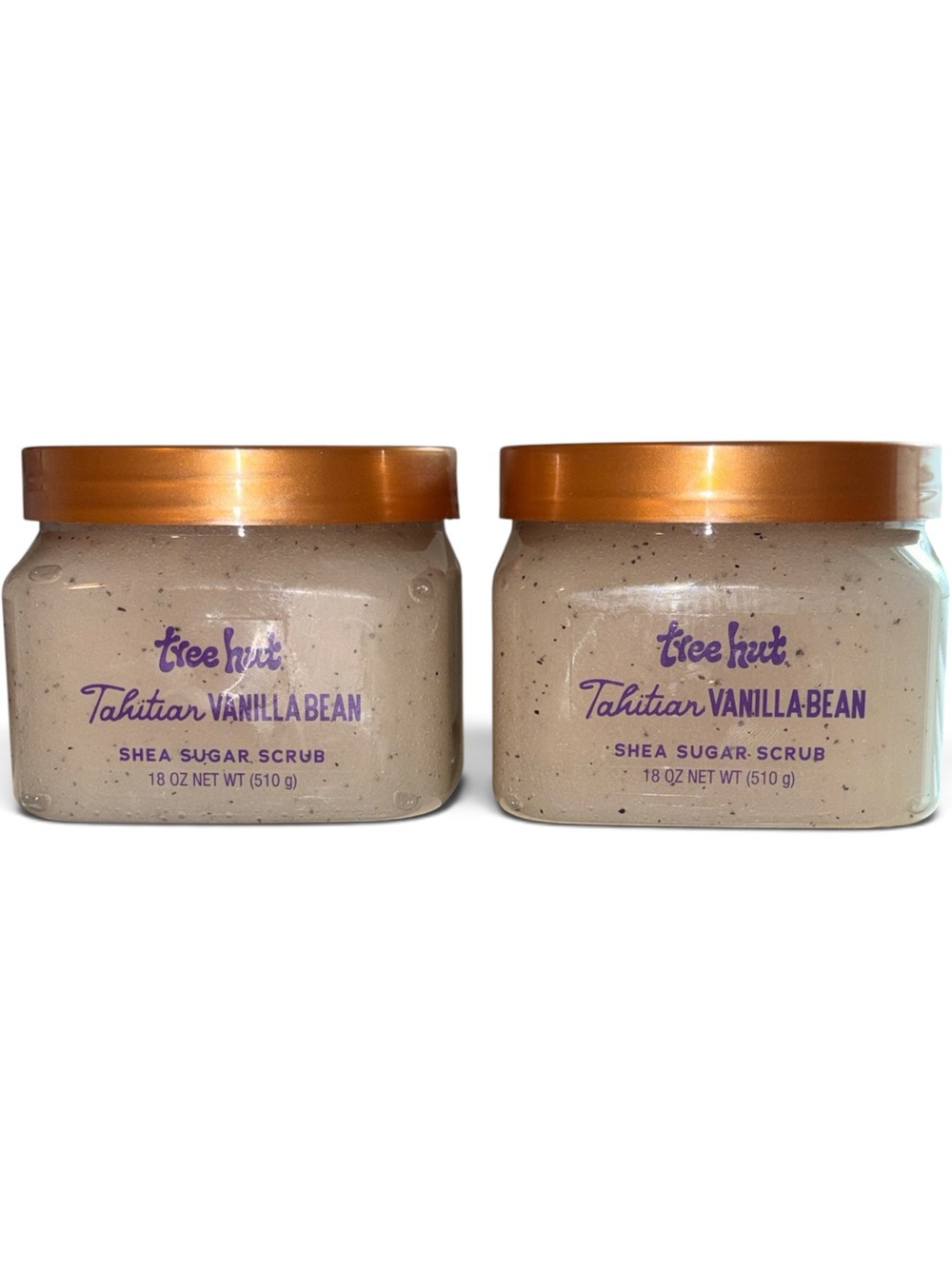 Tree Hut Tahitian Vanilla Bean Shea Sugar Scrub 18 oz Lot of 2 NEW
